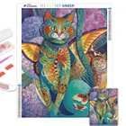 Алмазная живопись сделай сам, мультяшное животное, кошка, искусство, вышивка, мозаика, картина, настенные наклейки, Современное украшение для дома, алмазная вышивка