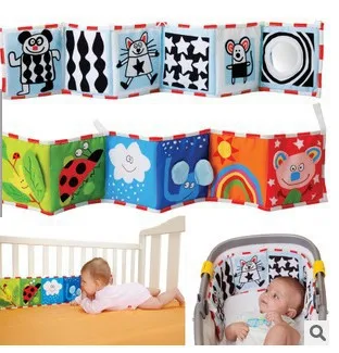 

Black and White Bed Fence Touch Three-dimensional Cloth Book Early Education Baby Toy Baby Puzzle Can Not Be Torn 0-3 Years Old