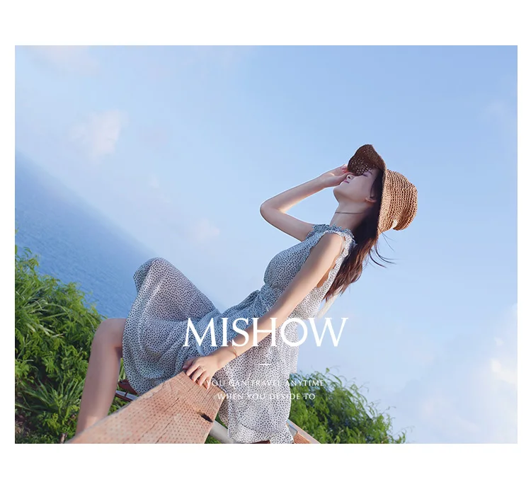 Mishow Женское платье-миди с оборками Многоуровневое платье Летниое повседневное шифоновое платье для женщин Пляжное платье MX18B1178