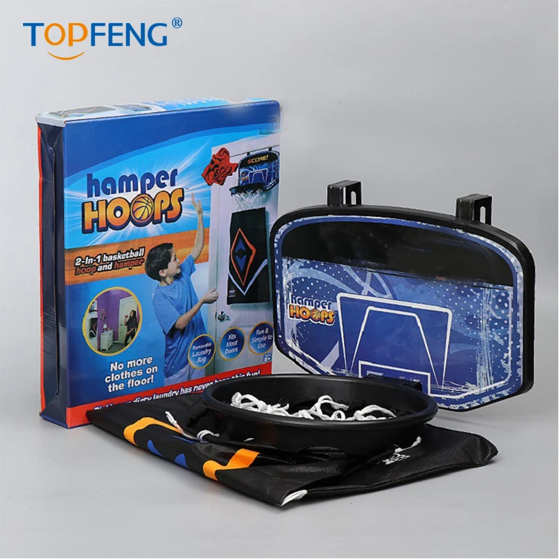 Кронштейн для баскетбольной доски TopFeng 2 в 1 со съемной сумка грязного белья детей