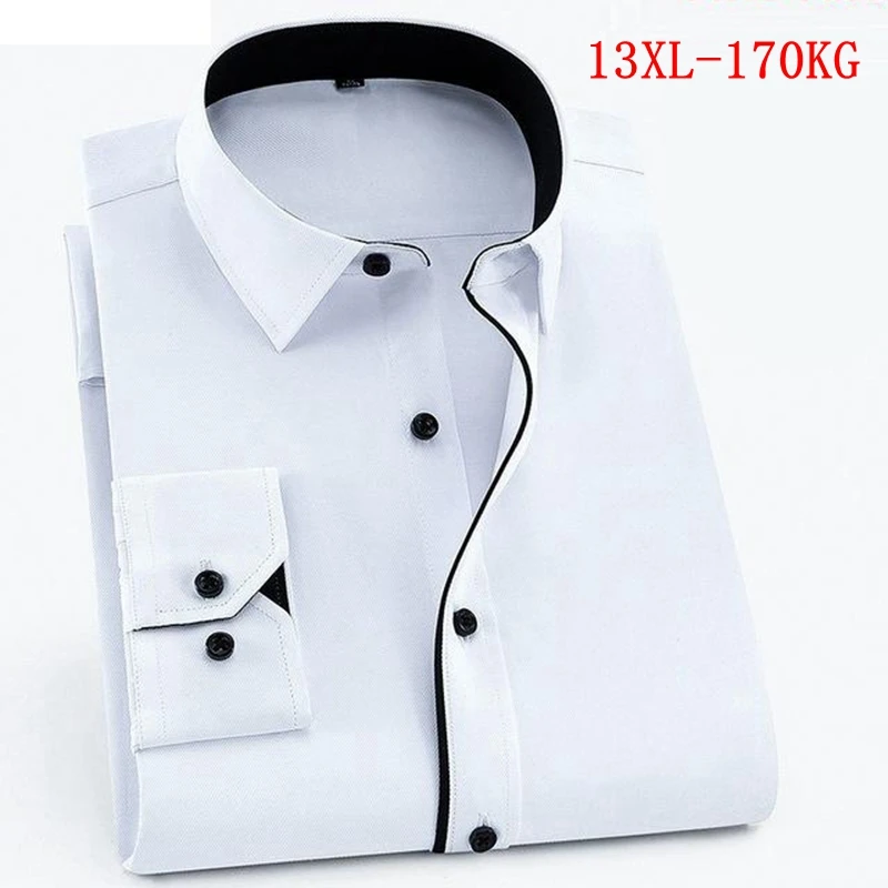 Женская рубашка большого размера с длинным рукавом летняя белая отворотом для