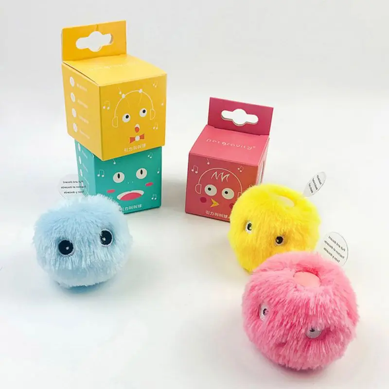 Умная игрушка для кошек пушистый мяч пищащий лающий игрушки интерактивный