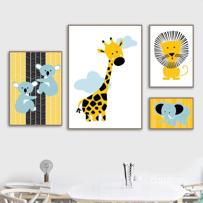 Картина на холсте в нордическом современном стиле с животными|Рисование и