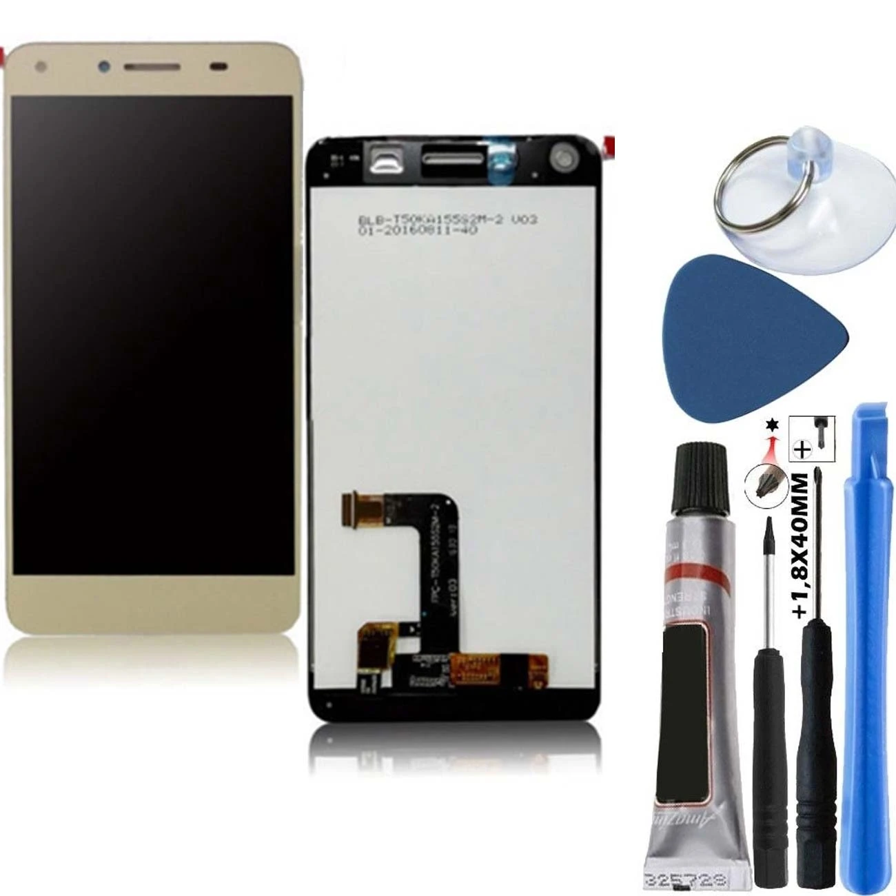 Полный экран для Huawei Y5 2 Ii золотистая фотография|Экраны мобильных телефонов| |