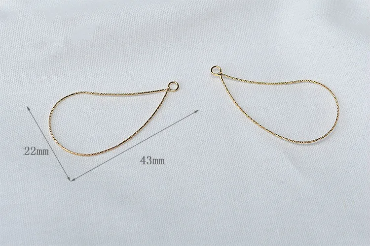 18k золотистого цвета с геометрическим рисунком делениями до уха аксессуары diy