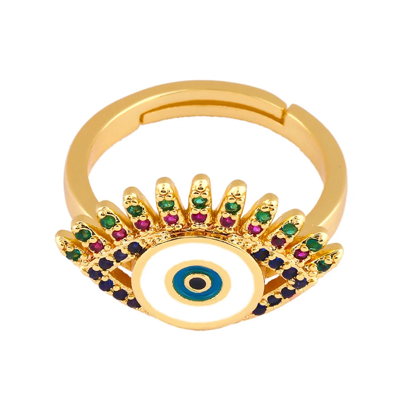 Новое Золотое кольцо для женщин и девушек элегантное разноцветное открытое