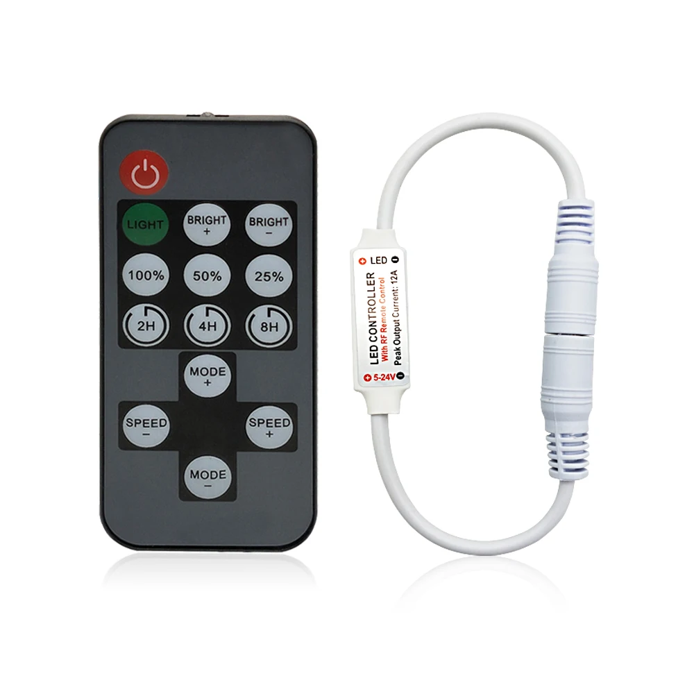 14 ключи RF Светодиодные ленты контроллер мини Диммер РФ Пульт дистанционного