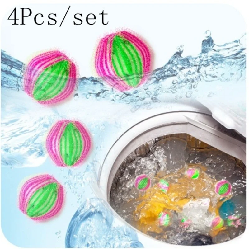 

4 Pieces of Personal Care Hair Ball Magic Clothes Depilation Laundry Ball Clothes Washing Machine Ball Cleaning Ball