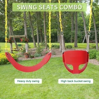 high back full bucket toddler swing and heavy duty swing set with eva seats plastic coated chain snap hooks and carabiners