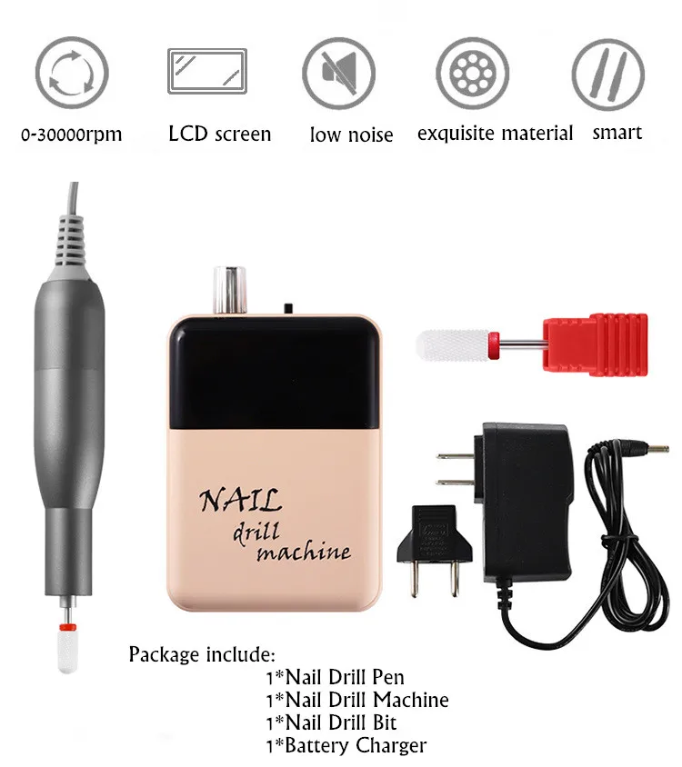 Электрическая мини машинка для маникюра с регулировкой скорости и