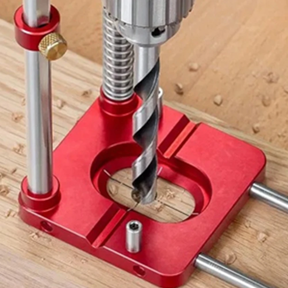 

2021 Drilling Locator Adjustable Punch Locator Drill Template Guide Mini Bench Drill Press Machine Woodworking Drill Locator New
