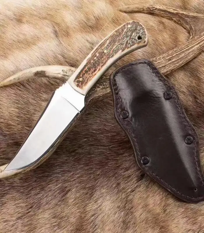 Горячий Нож с фиксированным лезвием 80crv2 рога ручка охотничий лагерь выживания