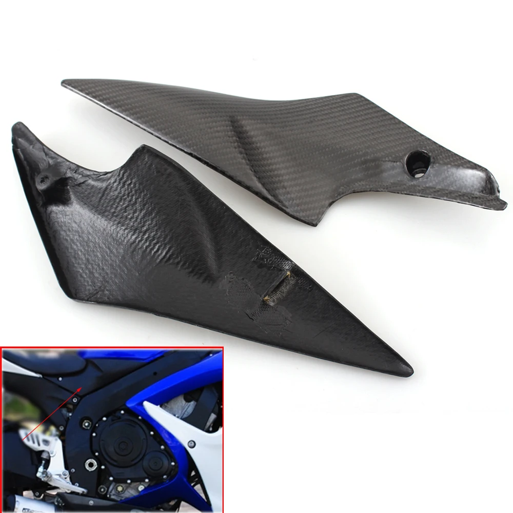 

Black Motorcycle Carbon Fiber Protector Fairing Fuel Gas Tank Side Panel Cover For SUZUKI 06-07 GSXR600 GSCR750 K6 GSXR 600 750
