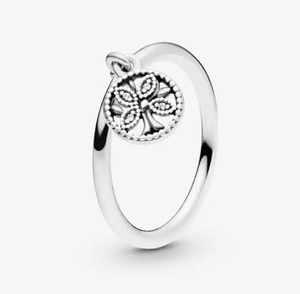 

100% 925 Silver Life Tree Pan Ring Suitable For Ladies Wedding Gift Diy Jewelry