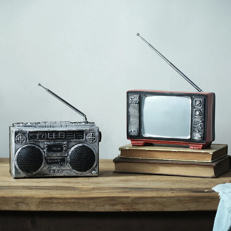 Скульптура в стиле ретро аксессуары для домашнего декора ТВ-приемник/Радио