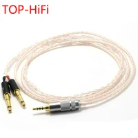 top hifi 8cores replacement headphones cable audio upgrade cable for meze 99 classicsfocal elear headphones