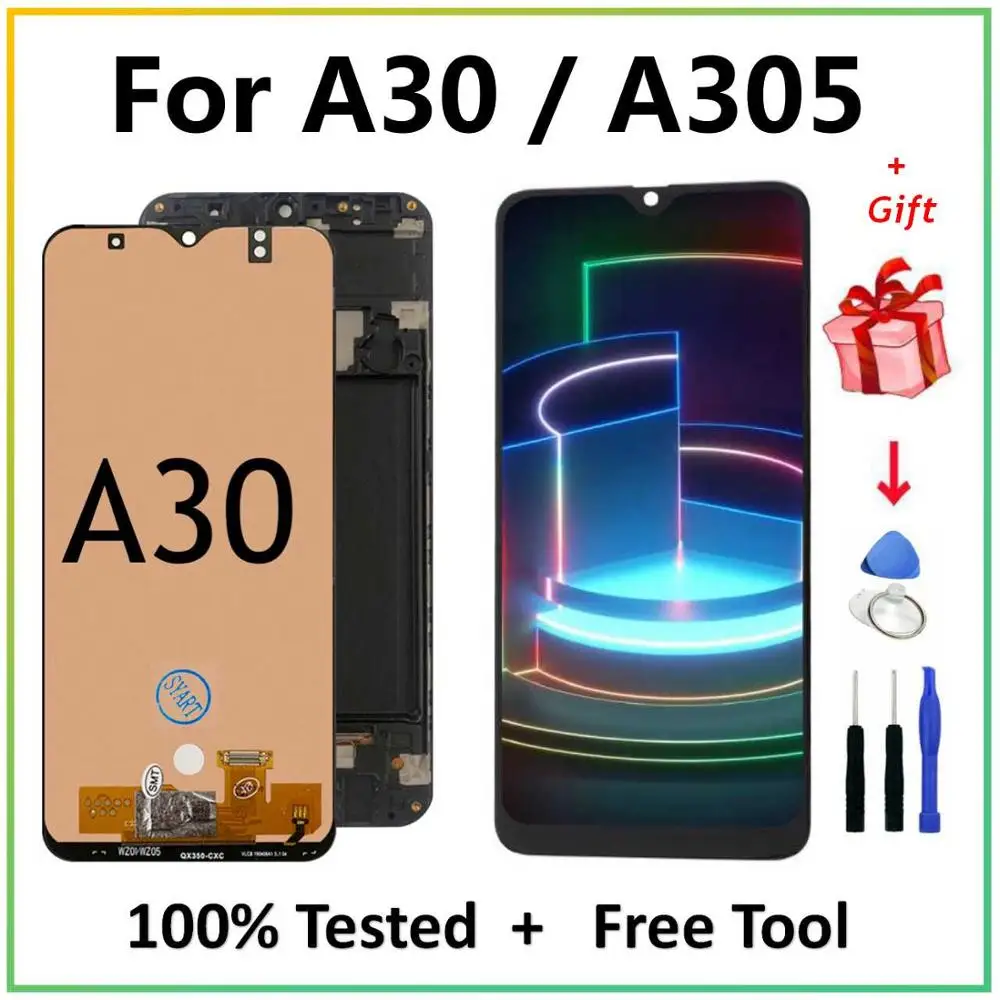 6 4 ''дисплей для Samsung galaxy A30 A305/DS A305F A305FD A305A LCD сенсорный экран дигитайзер сборка