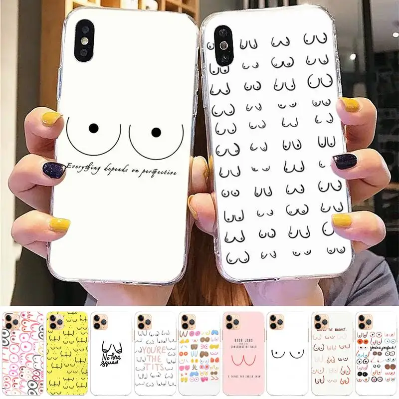 

Boobs Art Print Phone Case for iphone 13 11 12 pro XS MAX 8 7 6 6S Plus X 5S SE 2020 XR case