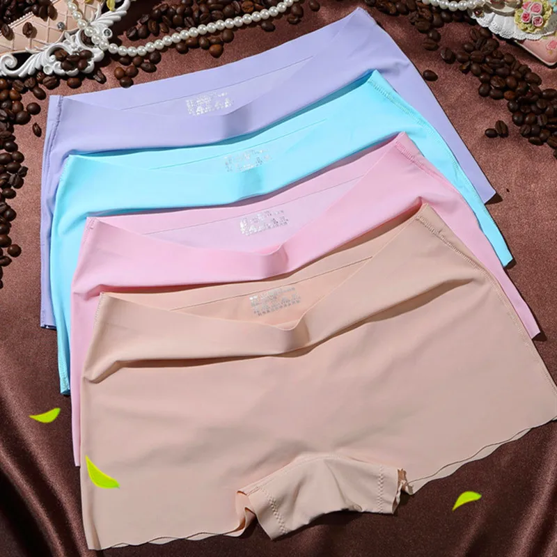 Новинка большие размеры шелковые бесшовные сексуальные дышащие защитные брюки