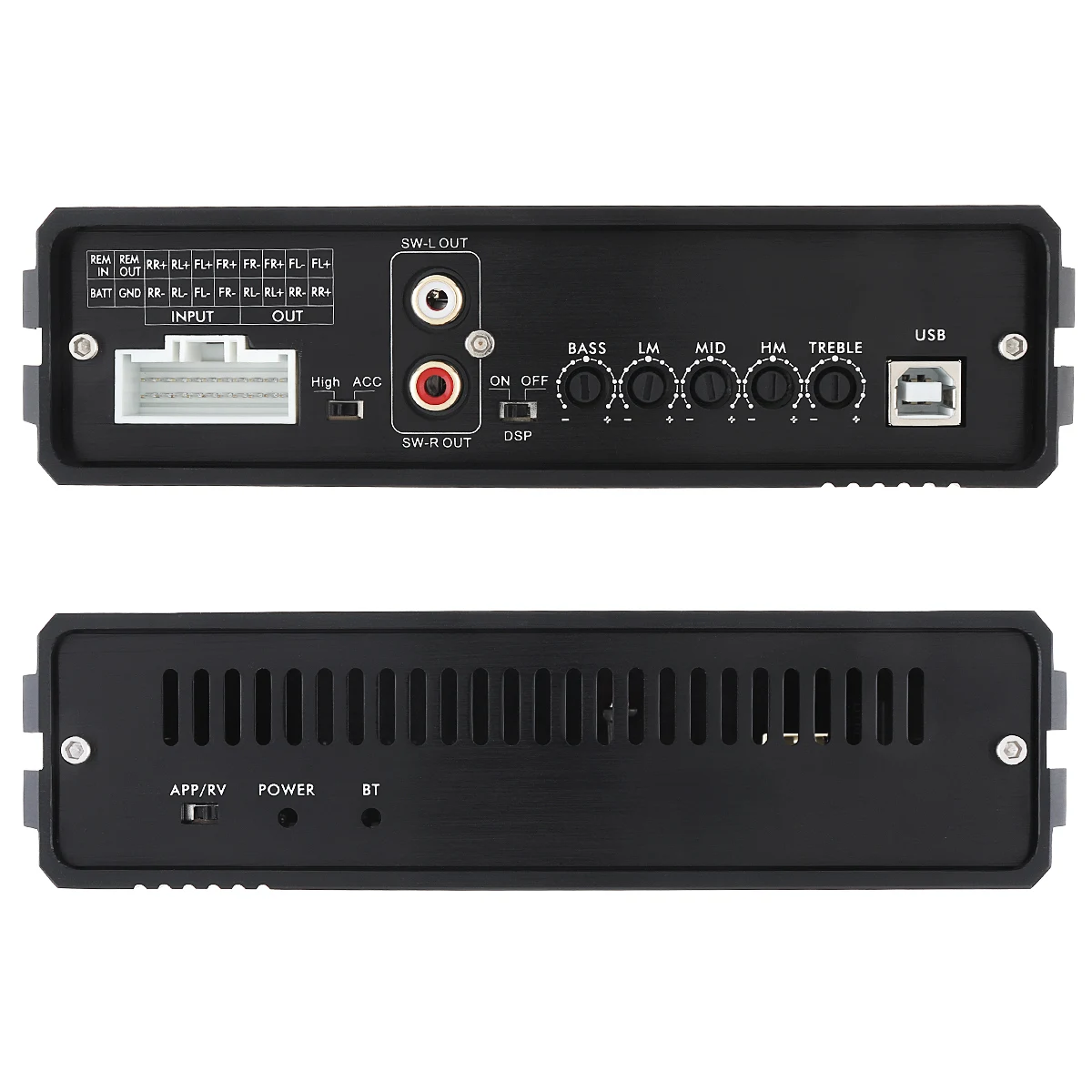 10 полос 4x50 Вт Автомобильный цифровой аудио процессор DSP усилитель с Bluetooth с компьютерным телефоном эквалайзер высокая точность настройки для автомобилей