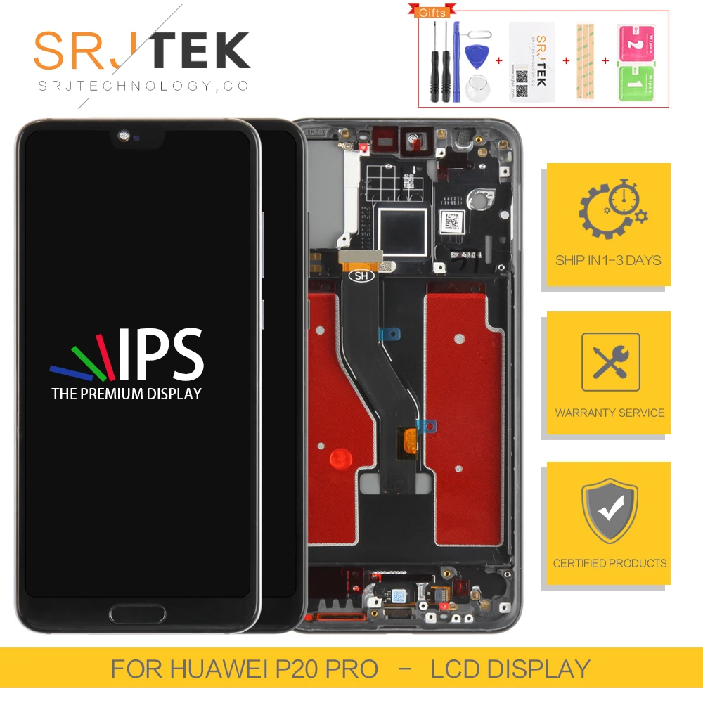 

6.1Inch IPS For Huawei P20 Pro LCD Touch Glass Panel Screen For Huawei P20 Plus Display Sensor Frame CLT-AL01 Replacement Parts