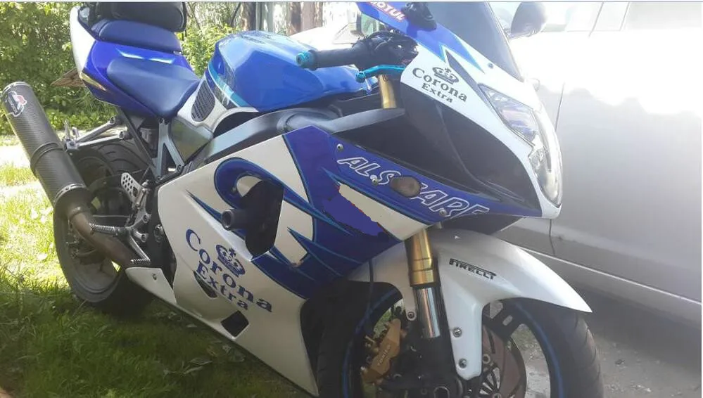 Motorcycle Fairing Kit for GSXR 600 750 K4 04 05 GSXR600 GSXR750 2004 2005 ABS White blue Fairings set+gifts SA12 | Автомобили и