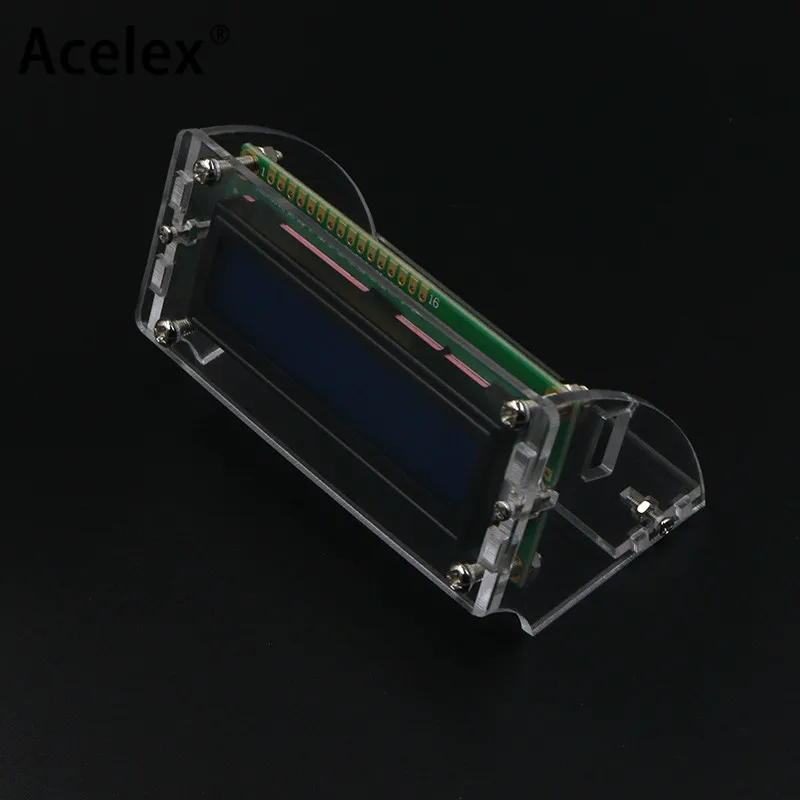 Прозрачная акриловая оболочка для ЖК экрана LCD1602 с винтом/гайкой держатель (без