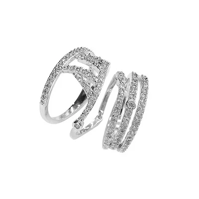 

Кольцо на указательный палец, с многослойными линиями, в стиле холодного ветра