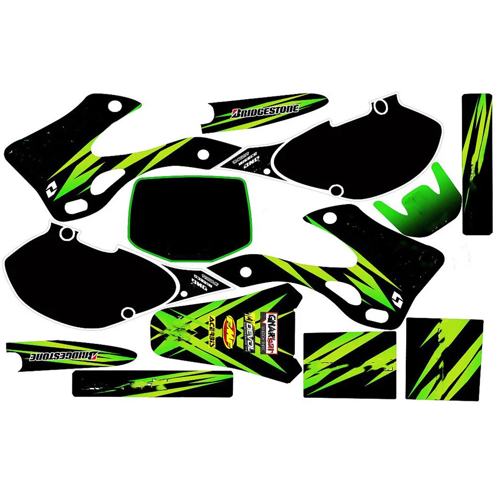 Мотоциклетные графические наклейки 3 м наборы наклеек для Kawasaki KX125 KX250 1999 2000 2001 2002