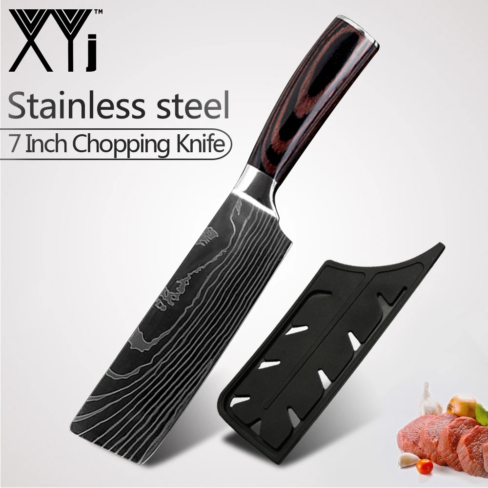 XYj шеф нож кухонный японский мясник мясница овощи 7 дюймов немецкий из