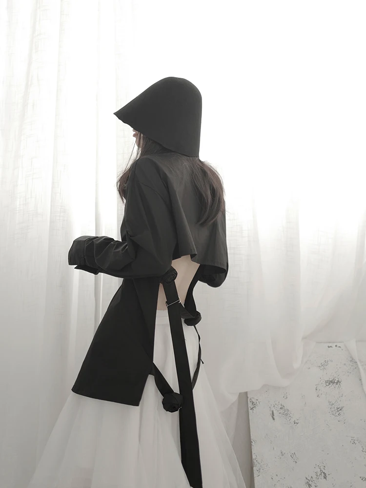 Женская блузка рубашка Yamamoto стильная с нестандартным дизайном|Блузки| |