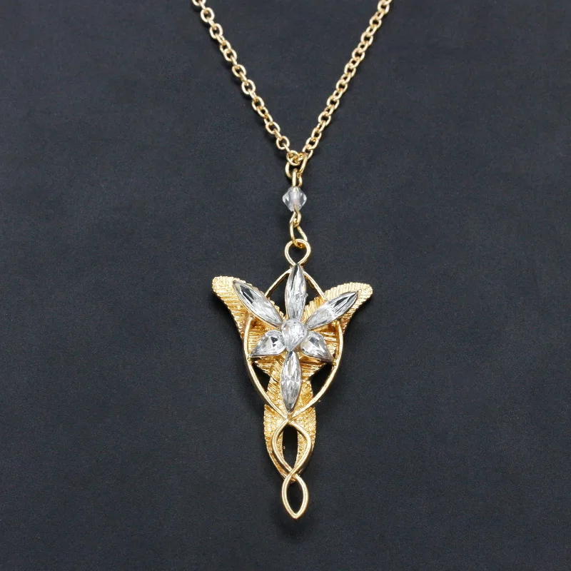 Ожерелье Arwen Evenstar Elfstone Elessar Арагорн Галадриэль эльфы принцесса кулон с фианитами