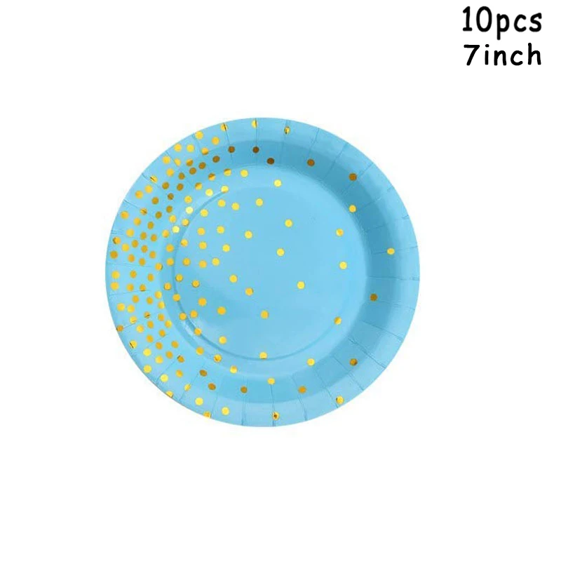 10 шт./лот вечерние столовые приборы в Золотой горошек на день рождения светло