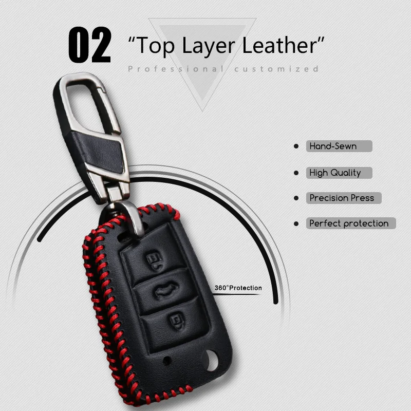 Чехол для автомобильного ключа из натуральной кожи чехол Skoda Kodiaq Octavia 2 A5 1 3 A7 RS Rapid