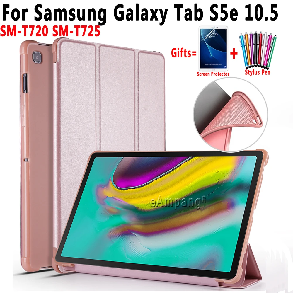 Чехол для Samsung Galaxy Tab S5e 10 5 SM T720 T725 Смарт Мягкий противоударный чехол S5E + Защитная
