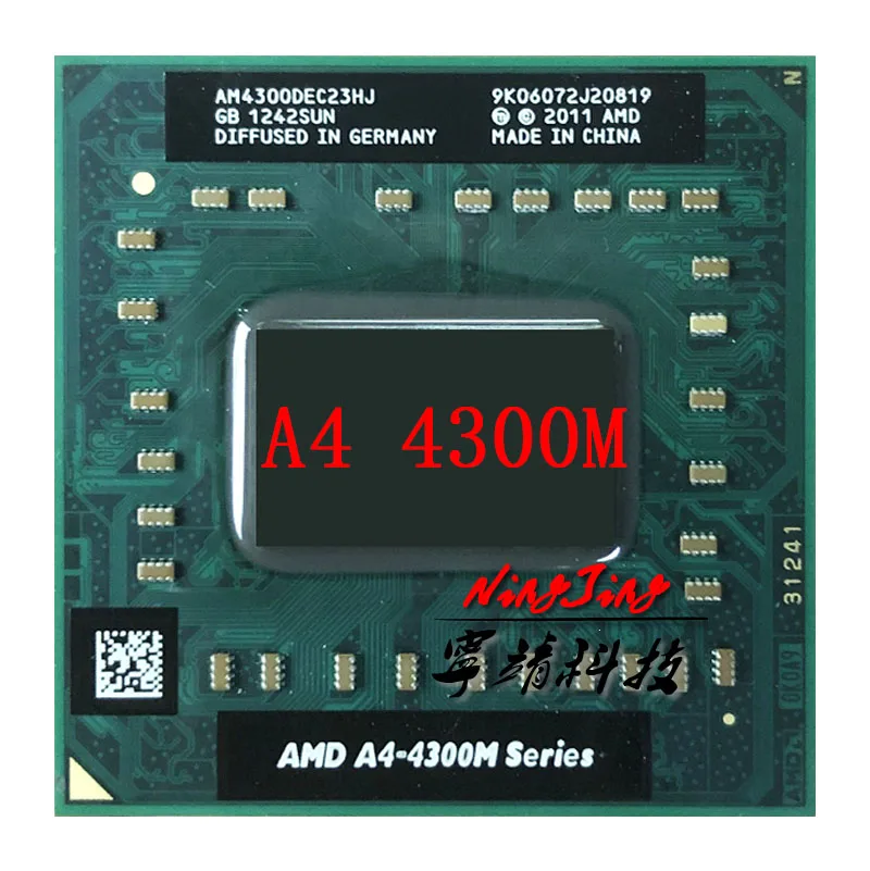 AMD A4 Series 4300M 4300 M 2 5 GHz двухъядерный двухниточный процессор AM4300DEC23HJ разъем