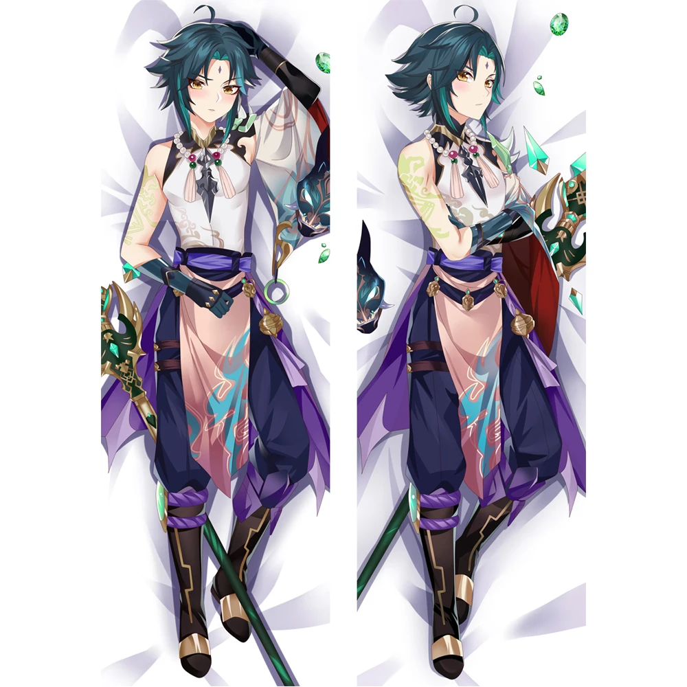 

Новый дизайн Genshin Impact Xiao Dakimakura Male Otaku, обнимающая подушка для тела, чехол для подушки, домашнее постельное белье, 6 размеров
