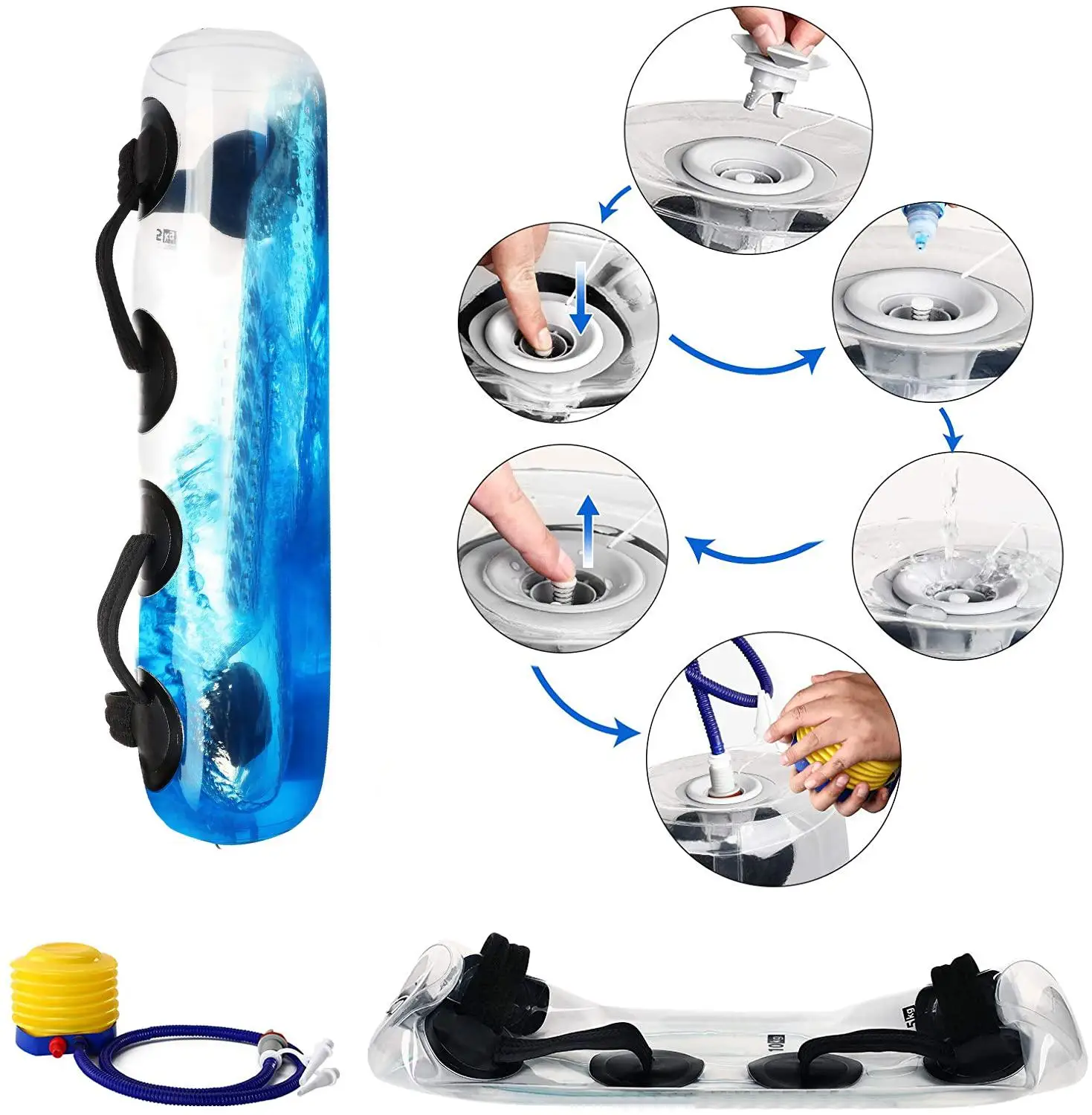 Водная сумка для фитнеса 0-75 фунтов настраиваемый водный мешок с песком