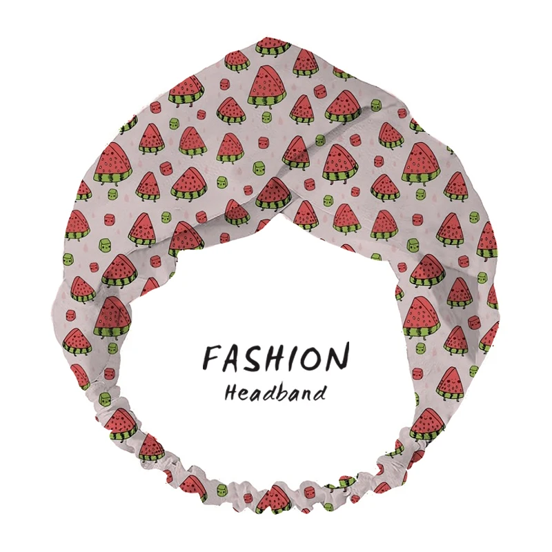 

Watermelon party Women Bandanas Headbands Turban HairBands Head Wrap Hair Headbands for Women Elastic Hair Bands hair accesories