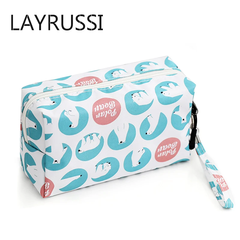 

LAYRUSSI Милая женская косметичка с фламинго, косметичка для девушек, женский красивый чехол, дорожный Портативный чехол для туалетных принадл...