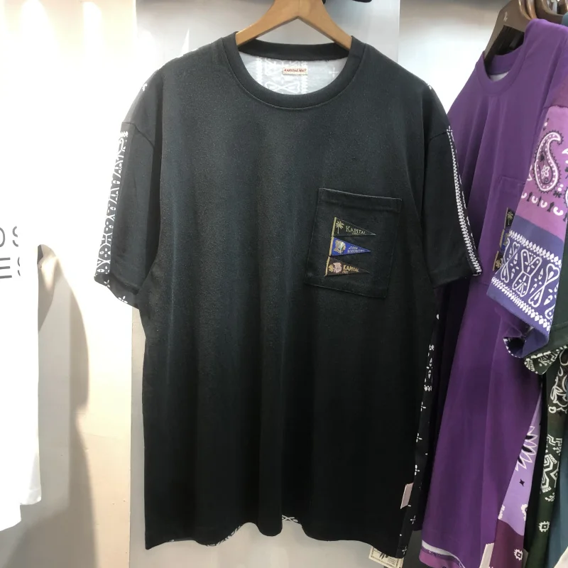 

Футболка Мужская/женская оверсайз, стираемый топ с окрашиванием кешью и цветком, в стиле Харадзюку