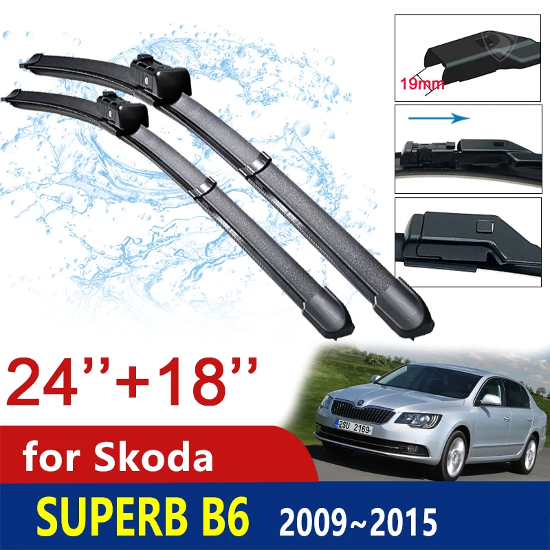

Car Wiper Blades for Skoda Superb 2 B6 3T 2009~2015 Front Windscreen Brushes Wipers Stickers 2010 2011 2012 2013 2014 Car Goods