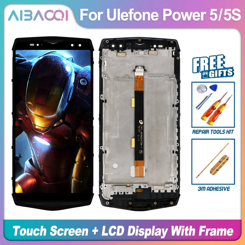 Сенсорный экран+ 2160X1080 ЖК-дисплей+ рамка в сборе для Ulefone power 5/power 5S 6," MTK6763 Android 8,1