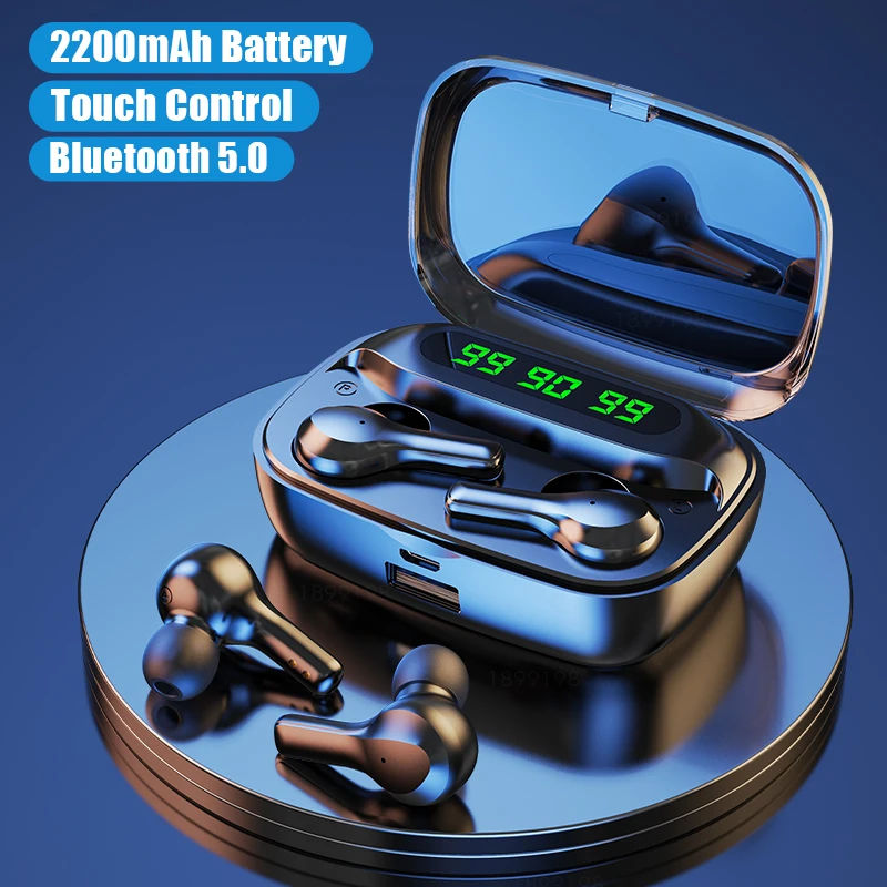 Bluetooth наушники TWS 5 0 дюйма 2200 мАч|Наушники и гарнитуры| |