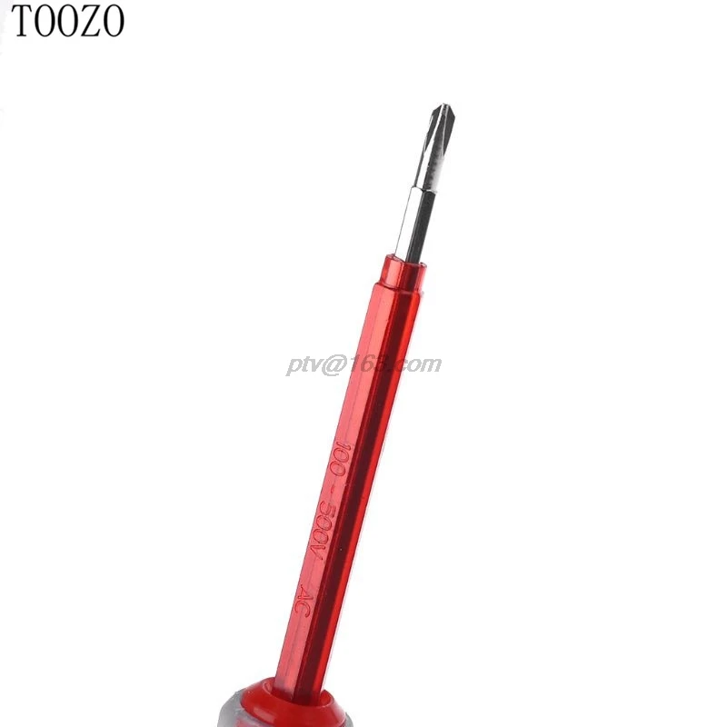 Отвертка с крестообразной отверткой 100 500 В электрическая тестовая ручка прочная