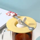 Силиконовая Герметичная крышка с изображением милого кролика, герметичная и Пыленепроницаемая крышка для чашки, многофункциональная Герметичная крышка