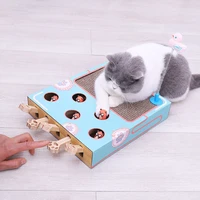 pet solid wood hamster interactive toy corrugated paper board nest cat scratcher cat supplies cat hit hamster toys