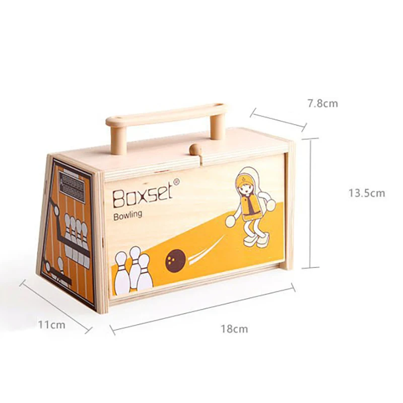Деревянная игра для боулинга мини костюм взрослых и детей интерактивная