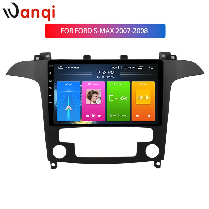 Автомобильное радио для Ford S Max 2007 2008 9 дюймов Android10 автомобильный Dvd Gps плеер