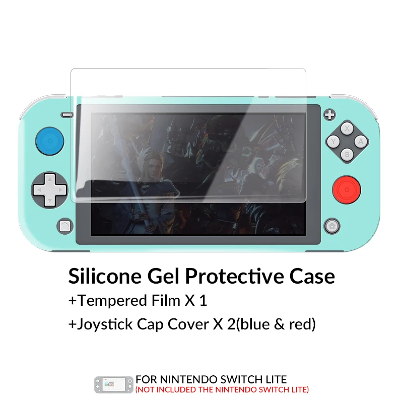 Transparent film-B Защитный силиконовый чехол с изображением лягушки для nintendo Switch Lite, аксессуары для nintendo Switch NS Lite - Цвет: Transparent film-B